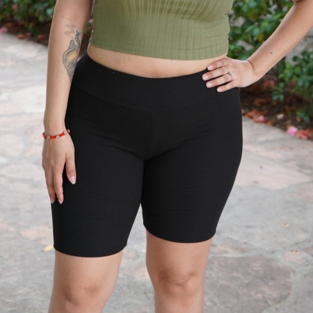 Black biker shorts